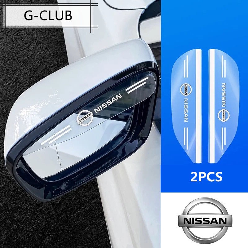 G-club 2PCS Eyebrow Pelindung Kaca Spion Mobil Anti Air / Hujan Untuk Nissan Tidda Livida X-Trail T31 T32