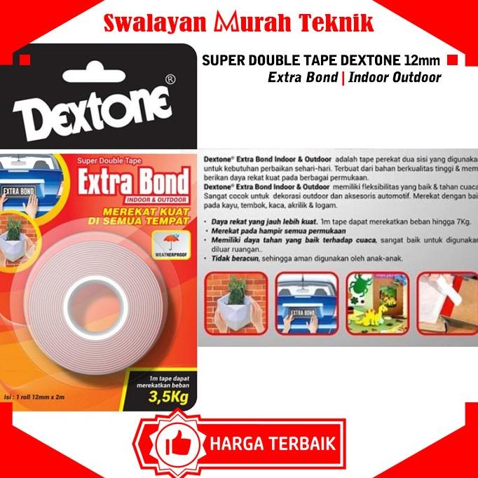 

~^~^~^] Double Tape Outdoor Indoor DEXTONE 12MM Merah Extra Bond