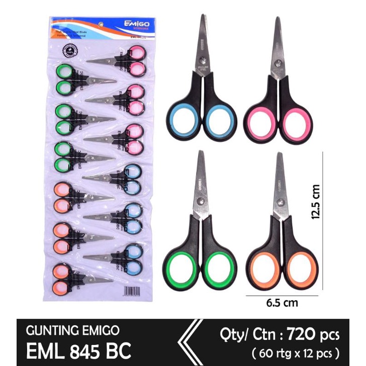 

GUNTING EMIGO KECIL EML 845BC KEMASAN RENCENG (12Pcs)