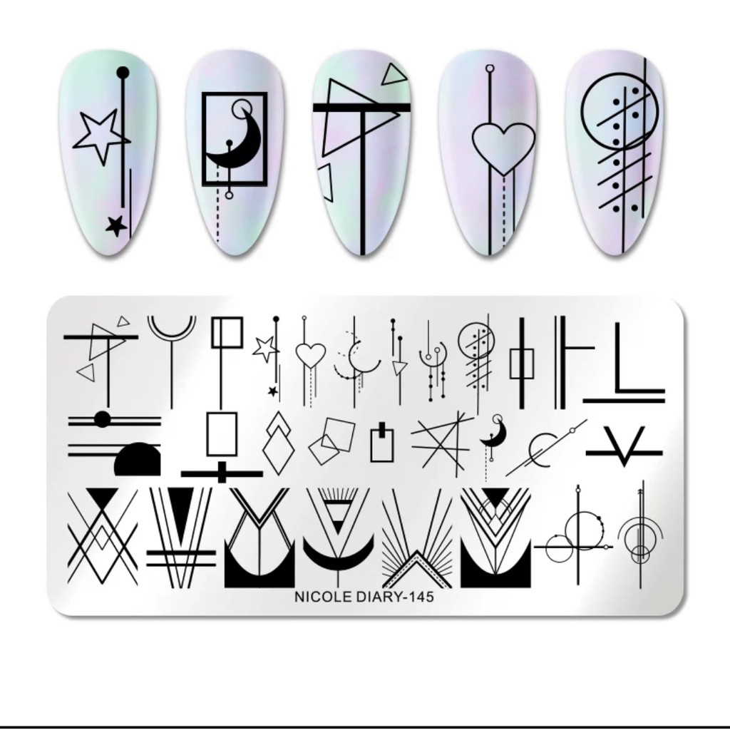 NAIL ART STAMPING PLATE STAENLESS CETAKAN GAMBAR KUKU