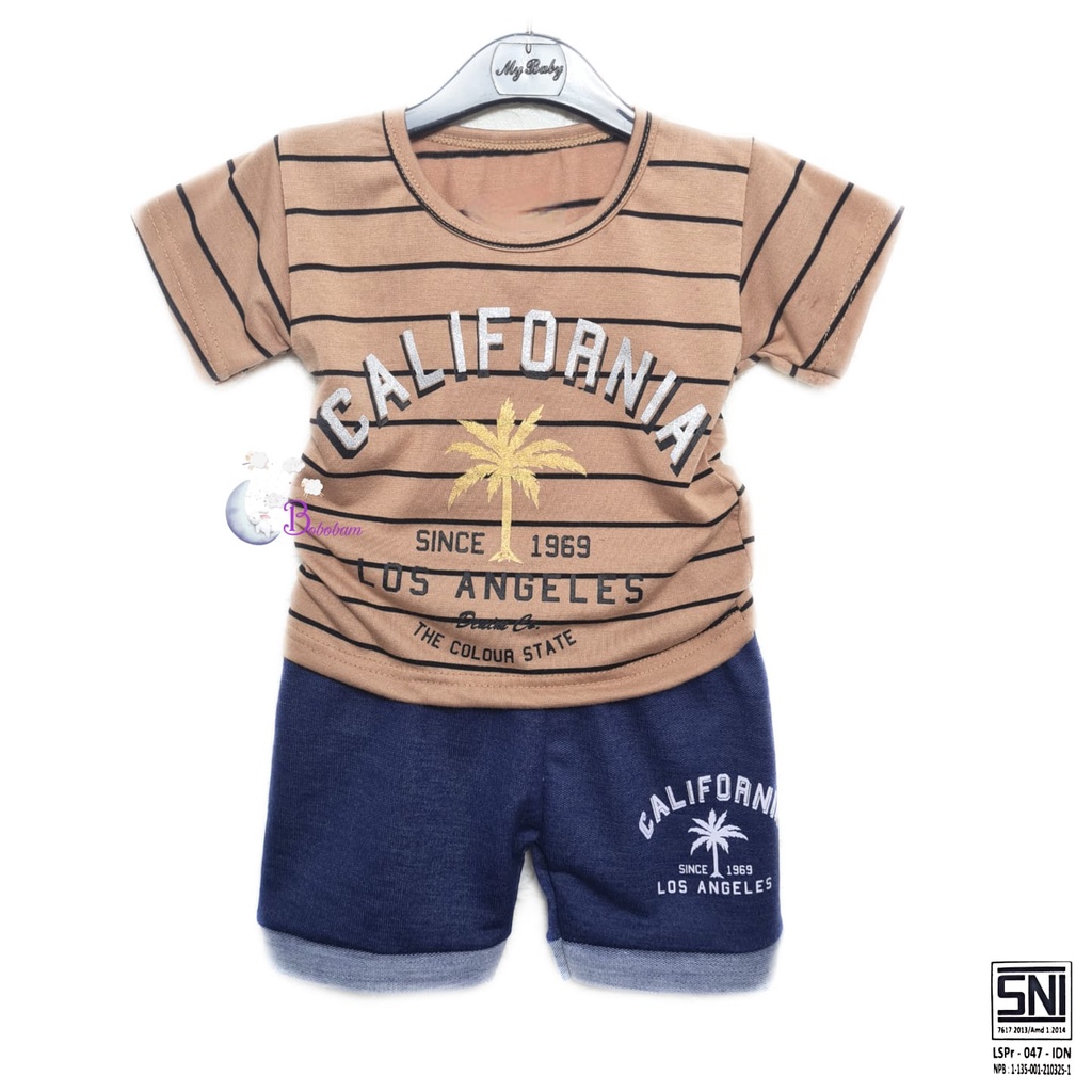 BAJU BAYI ECER CASUAL KASUAL SETELAN ANAK CALIFORNIA SALUR / SETELAN ANAK HARGA GROSIR