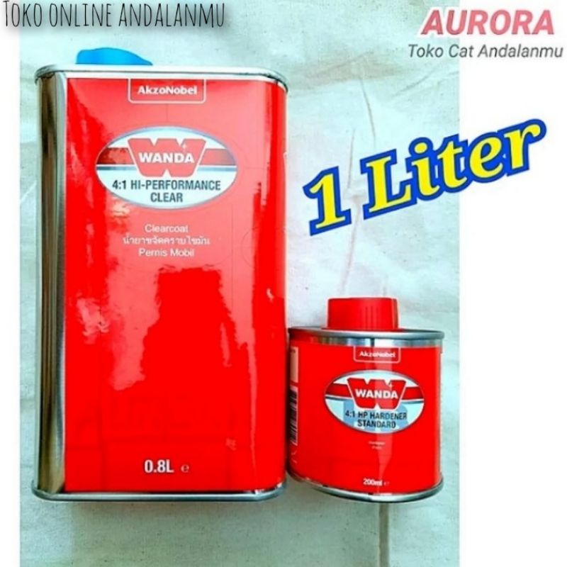 Clear Wanda 4 banding 1 Anti Gores Pernis Mengkilap Gloss Mobil Motor Akzonobel Fernis Sikkens Clear