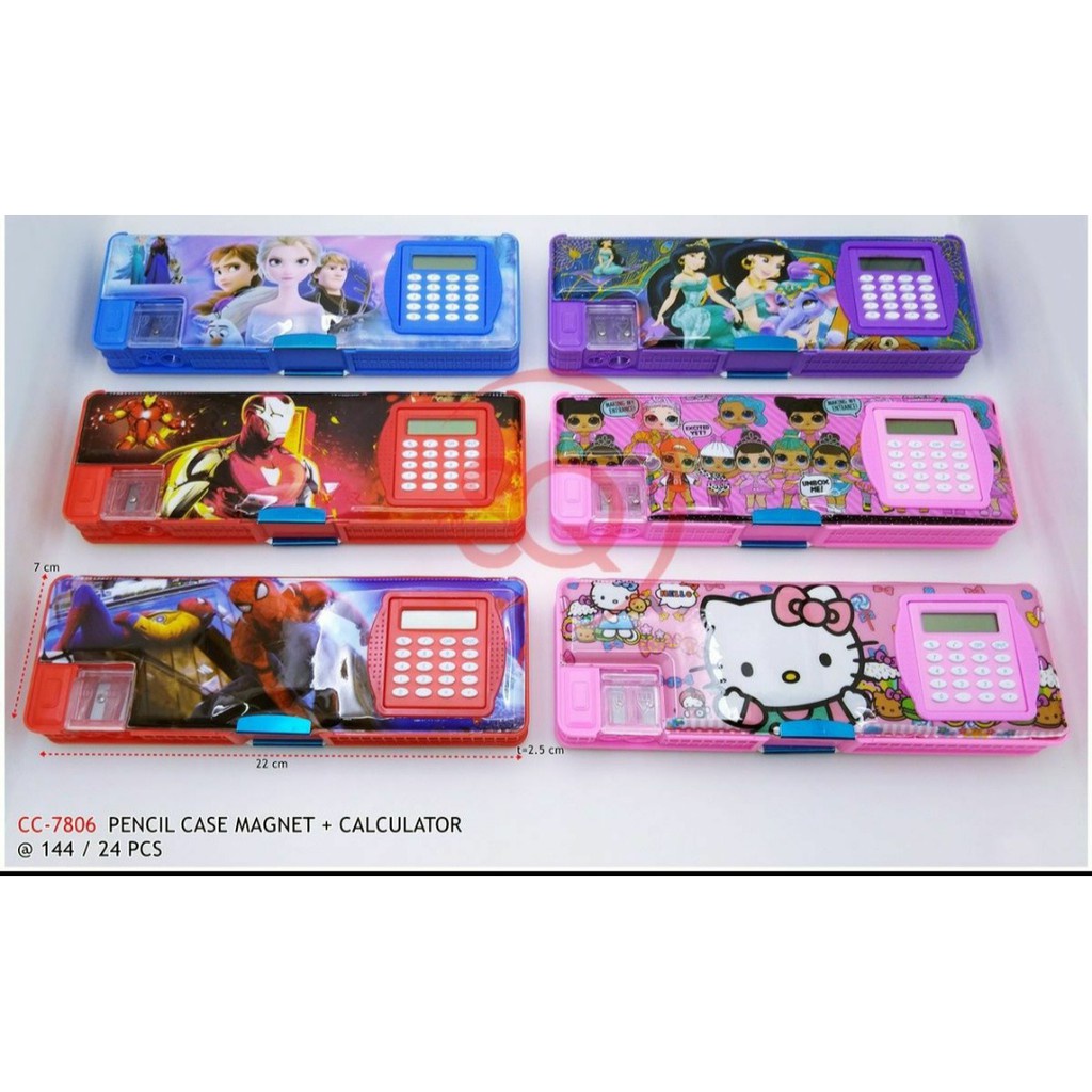 

Tempat Pensil Magnet Karakter + Kalkulator / Kotak Pensil CC-7806