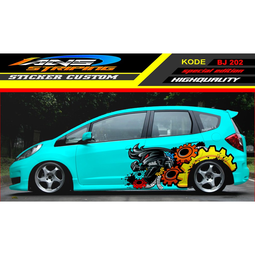 DECAL STIKER MOBIL HONDA JAZZ, BRIO, AVANZA, AGYA, MOBILIO, SIGRA