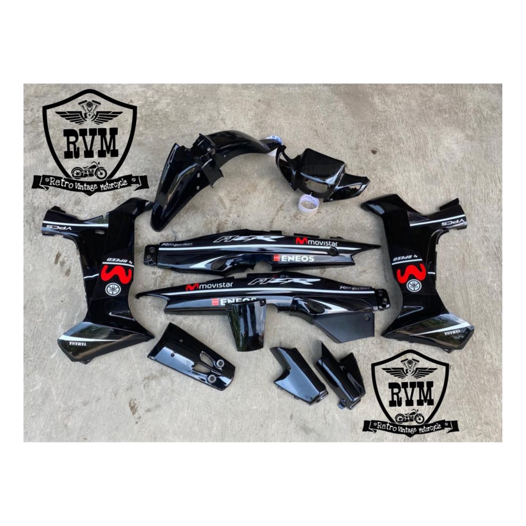 Cover Body Fizr Movistar hitam body F1zr Full Set Cover Bodi Halus Yamaha Fiz r moviestar full hitam