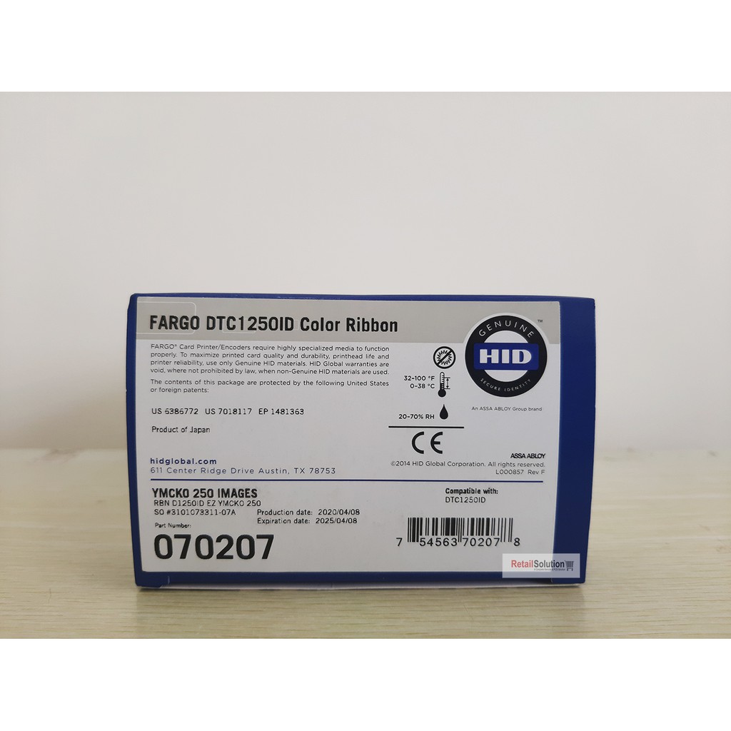 Ribbon Tinta Printer FARGO ID CARD DTC1250ID / DTC 1250ID YMCKO 070207