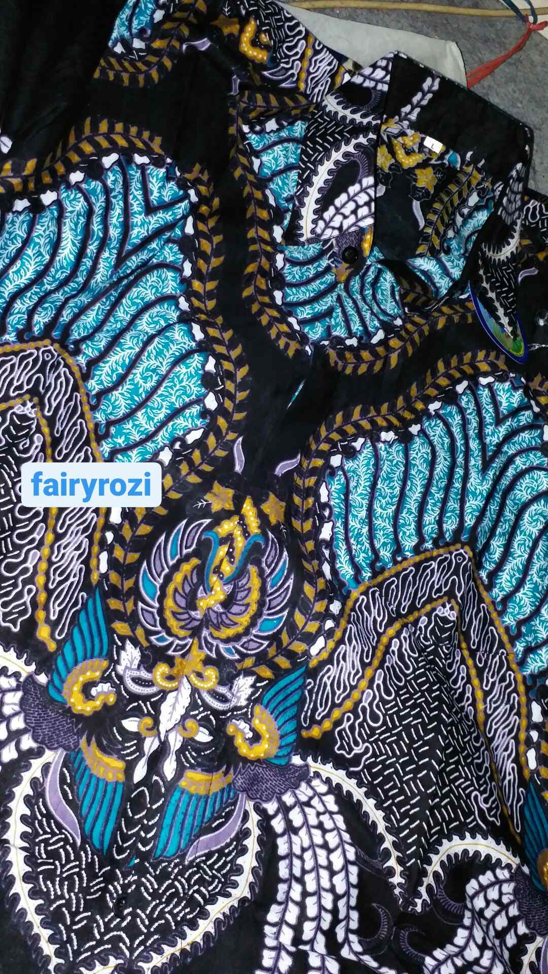 Kemeja Batik Pria M L Xl Xxl Bswart Kenongo Padi Biru Merah Sogan