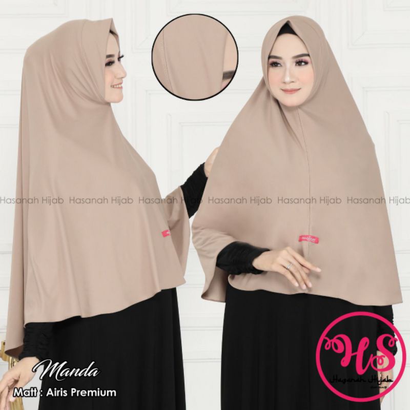 HIJAB INSTAN MANDA JUMBO/ BERGO BY HASANAH HIJAB