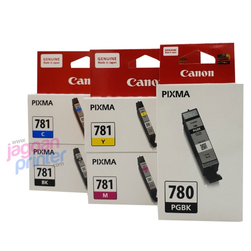 Cartridge Canon PGI-780 Black dan PGI-781 Cyan Magenta Yellow Black (1 set)