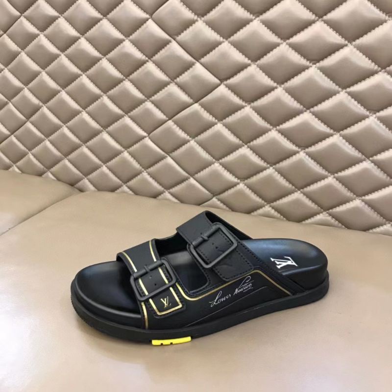 sandal vip top lv pria slide selop flat slippers cowok sendal terbaru 2022