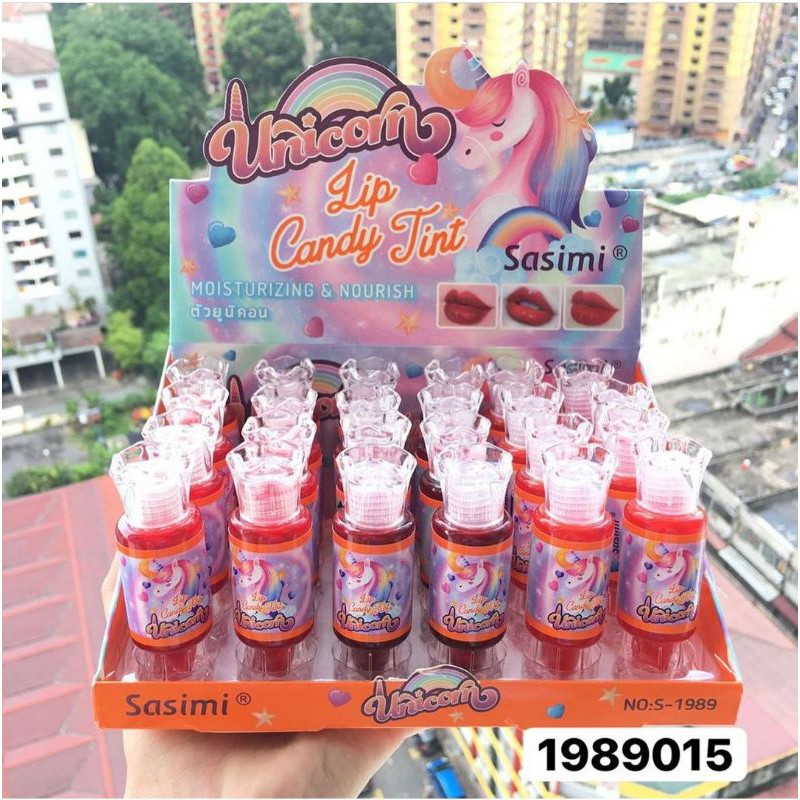 6PCS LIP TINT SASIMI WATER CANDY UNICORN S-1989/S1915