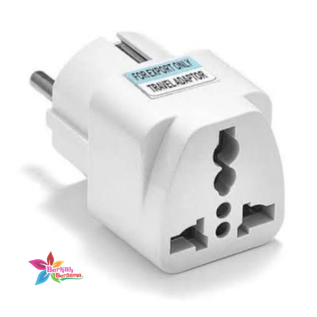 STEKER Adaptor Travel Charger / Sambungan Charger Kaki 3 ke Kaki 2 / EU KR Plug Adapter Converter BB6021