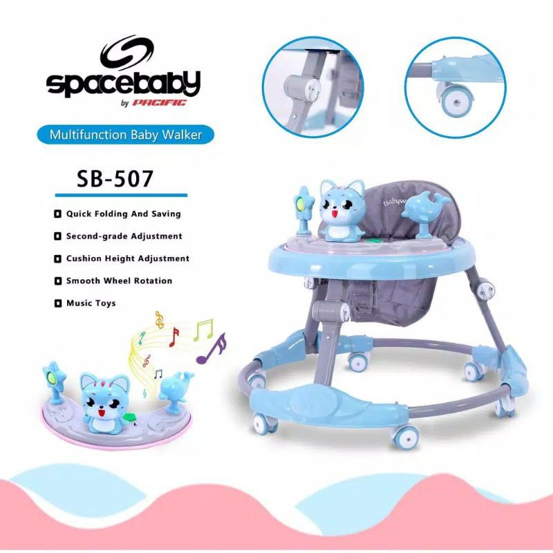 SPACEBABY PACIFIC BABY WALKER ANAK ~ALAT BANTU BELAJAR JALAN ANAK