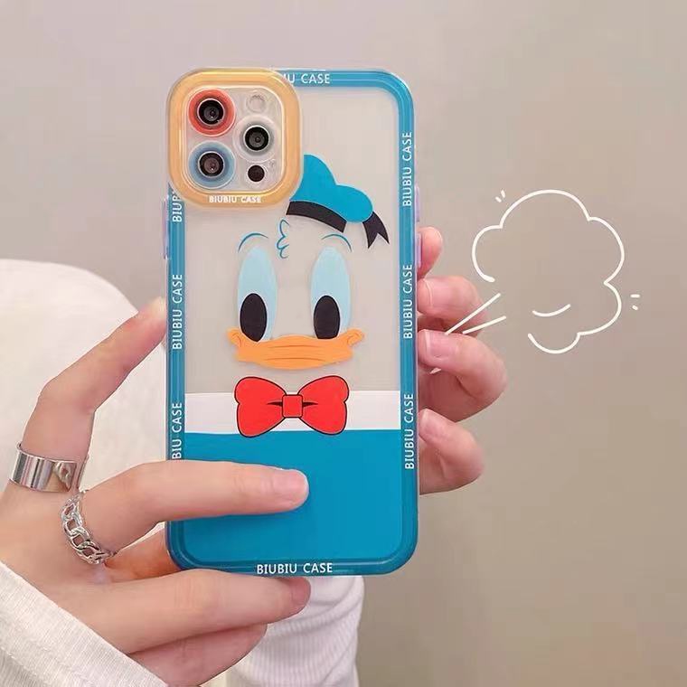 Soft Case Bahan TPU Motif Kartun Bebek Untuk Iphone 11 12 13 14 Pro Max Mini XS Max X XR 6 6s 7 8 Plus SE