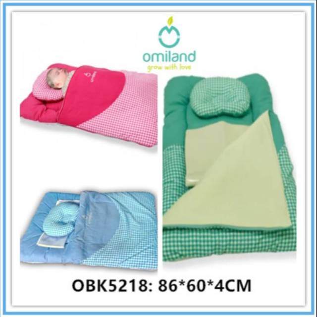 Kasur Dakron Omiland + Selimut Variasi Kotak Kotak 