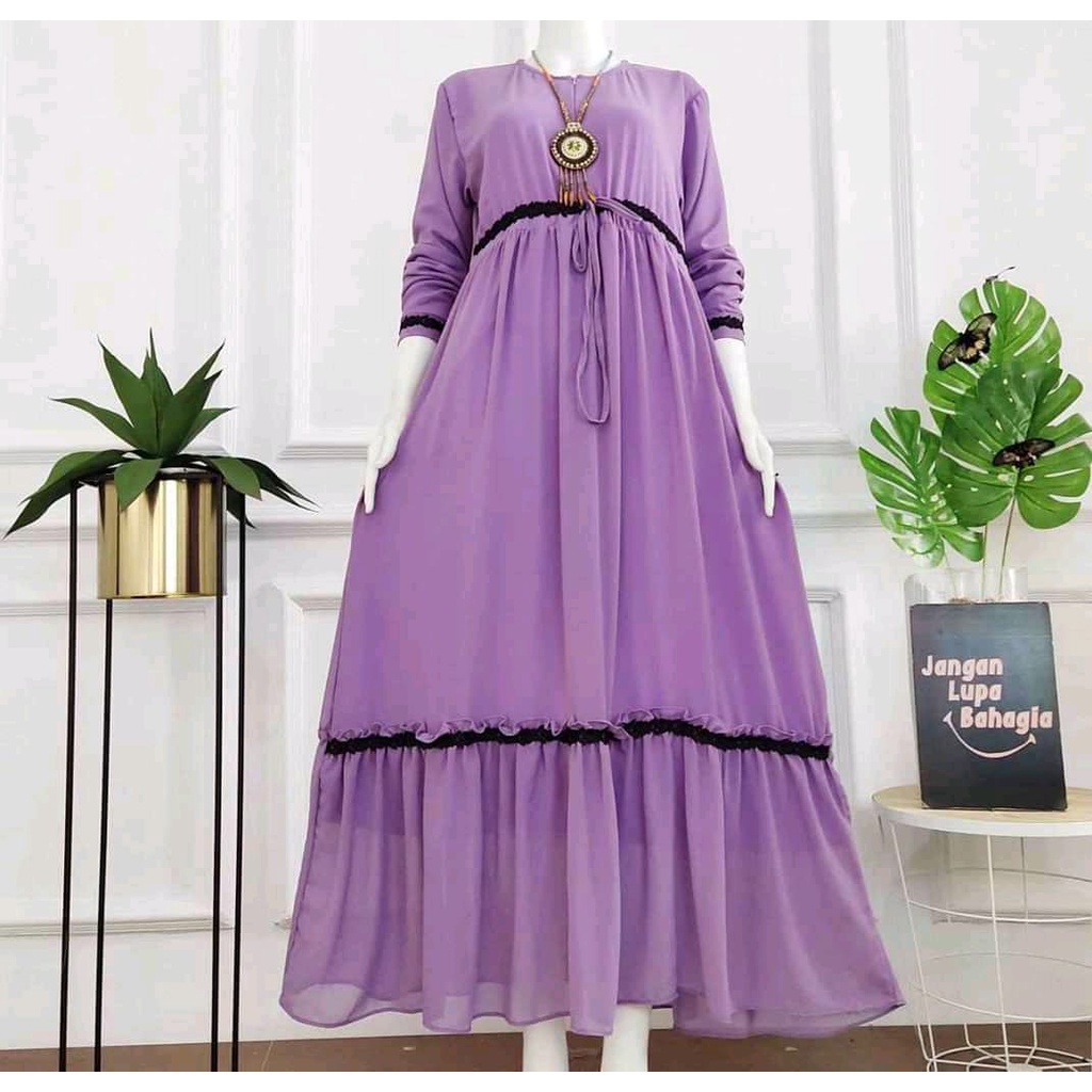 gamis zafina maxi ceruty full puring