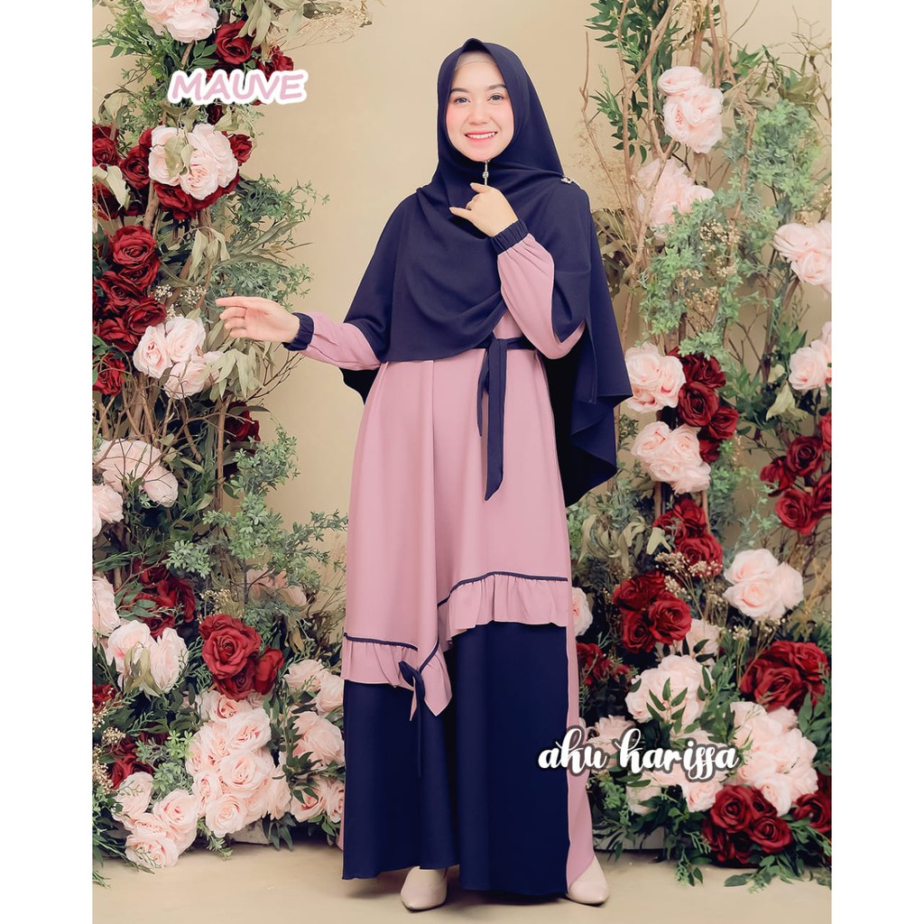 YUNISA SET SYAR'I/GAMIS ORI AKU KARISSA/GAMIS KOMBINASI TERBARU