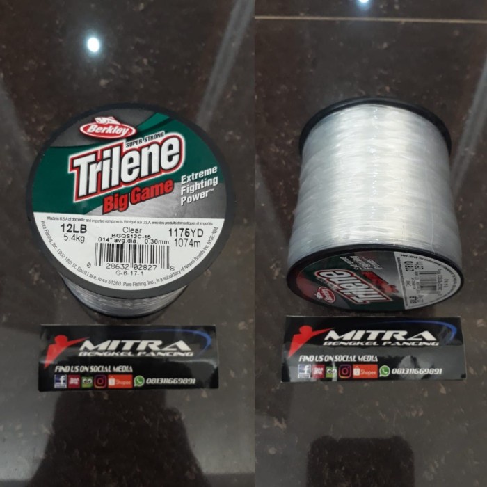 Mono Fi Senar Berkley Trilene Big Game 12 Lbs