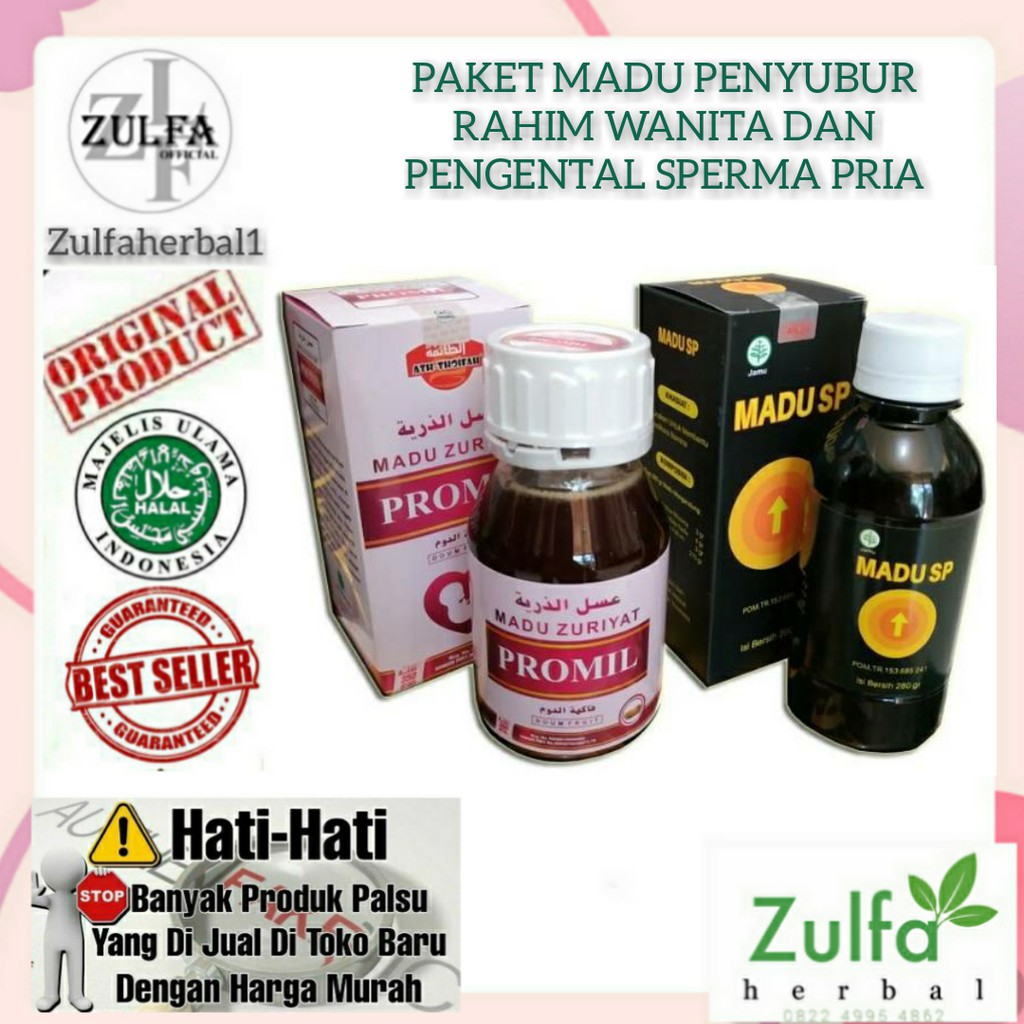 PAKET Madu Penyubur Kandungan dan Pengental Sperma Pria - Madu Sp dan Promil