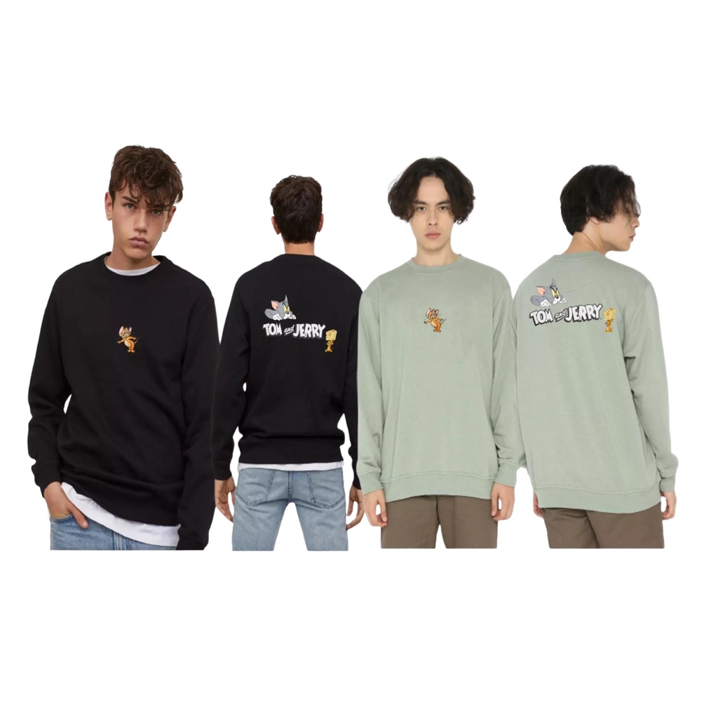 Sweater Crewneck Tom And Jerry / Jaket Hoodie Anime One Piece Serial Manga Jepang Pria Wanita