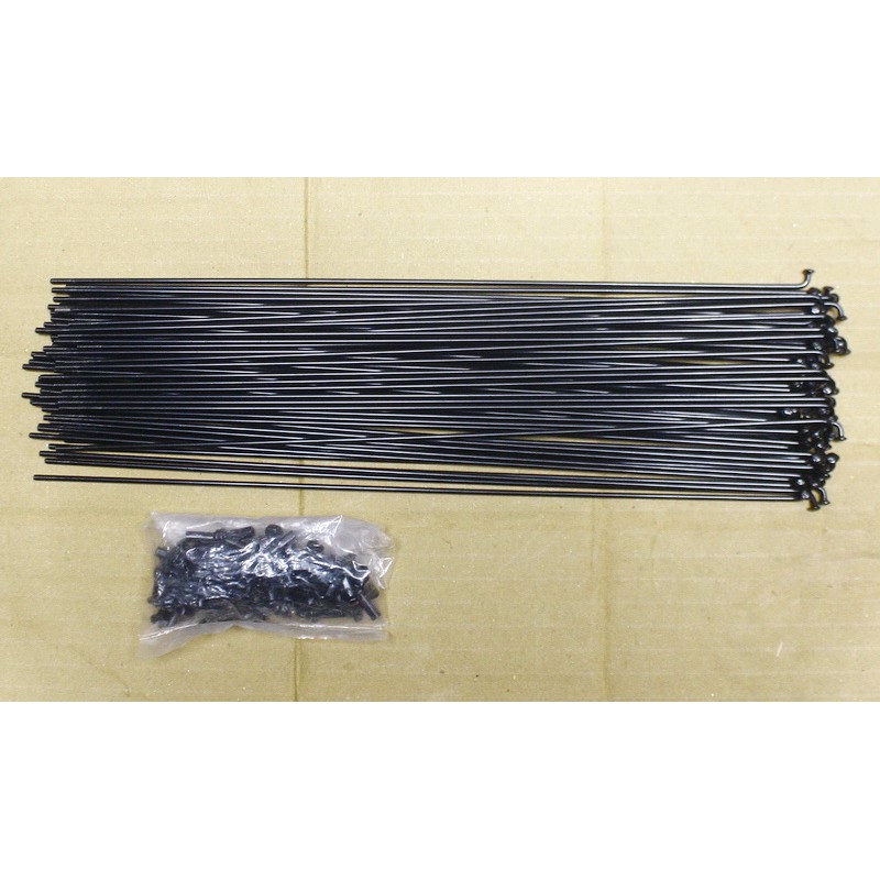 Jari-jari/Spoke/Ruji Sepeda Warna Hitam, Panjang Ruji 262mm (36 buah)