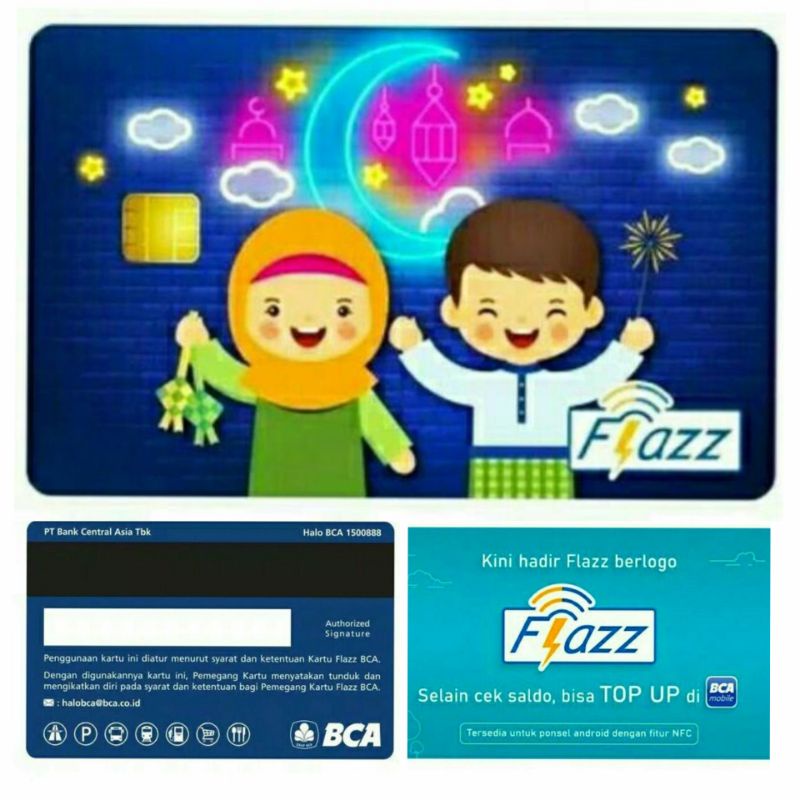 Kartu eTOLL Flazz BCA Gen2 / Gen 2 Limited Edition Lebaran Anak Laki-Laki &amp; Perempuan ORI /Like eTOLL eMONEY Tapcash or Brizzi