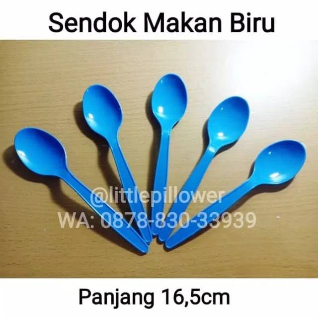 (ISI 25PCS) Sendok makan biru/sendok makan warna/sendok garpu makan