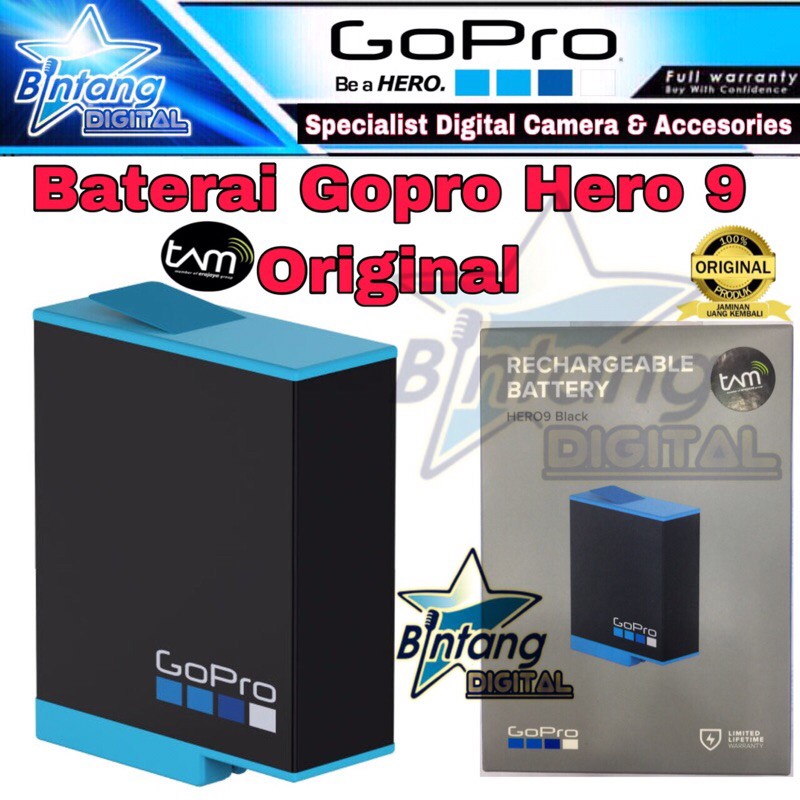 Baterai Gopro Hero 9 Original / Gopro Hero 9 Battery / Batre Gopro Hero 9 TAM Original