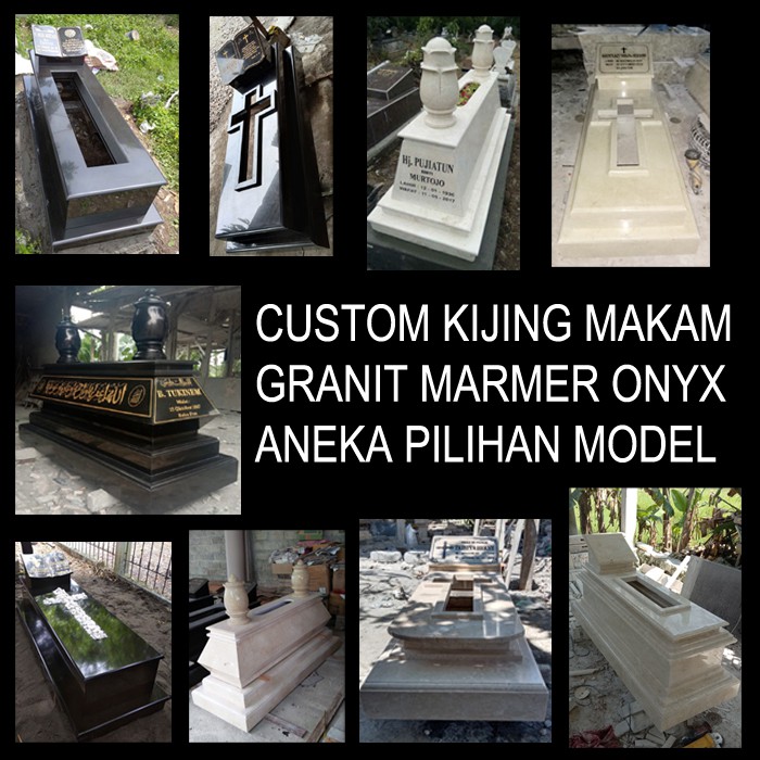 custom kijing makam batu alam granit marmer onyx kaligrafi harga sesuai model dan tujuan ragilshop