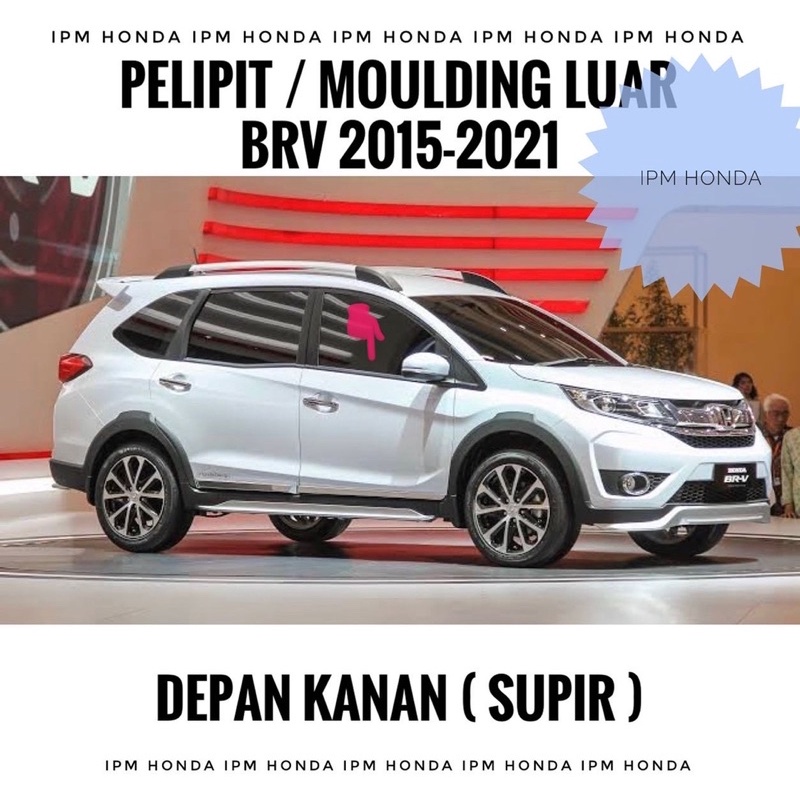 Pelipit Moulding Pintu Kaca Jendela LUAR Honda BRV 2015 2016 2017 2018 2019 2020 2021