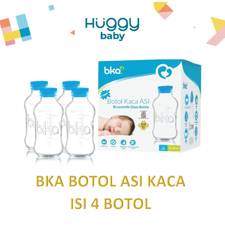 BKA Botol Asi Kaca Tutup Biru isi 4 Pcs (EMPAT BOTOL)