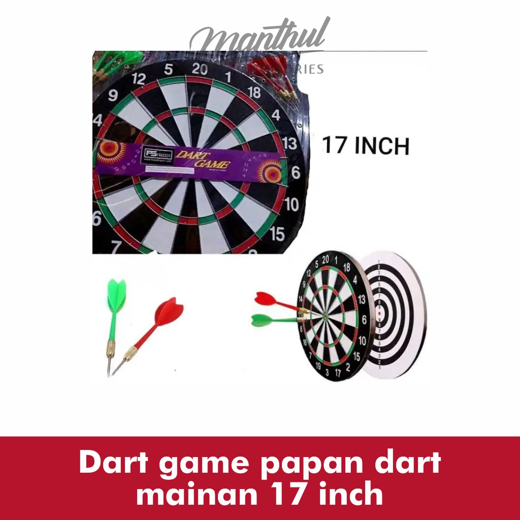 Dart game papan dart mainan 17 inch