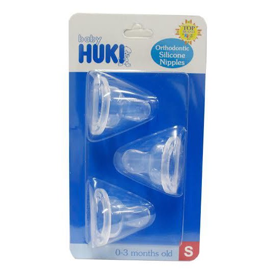 Willsen Huki Ortho Silicon Nipples - Dot Gepeng (1set isi 3)