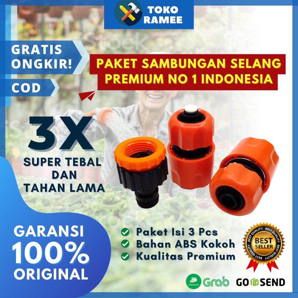 Jual Paket Sambungan Selang Air Konektor Selang Dan Untuk Semprot Semprotan Air Cuci