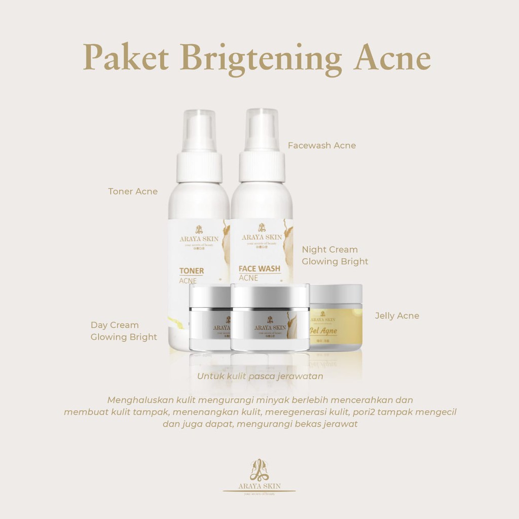 PAKET ARAYA SKINCARE BRIGHTENING ACNE