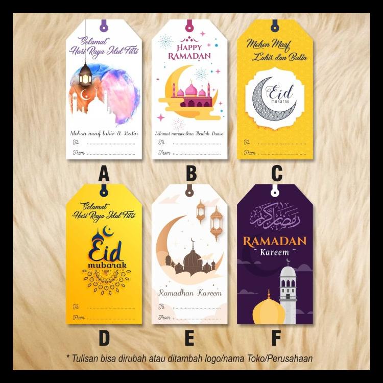 

HANG TAG/KARTU HADIAH PARCEL HARI RAYA IDUL FITRI/RAMADHAN BENTUK UNIK TERMURAH