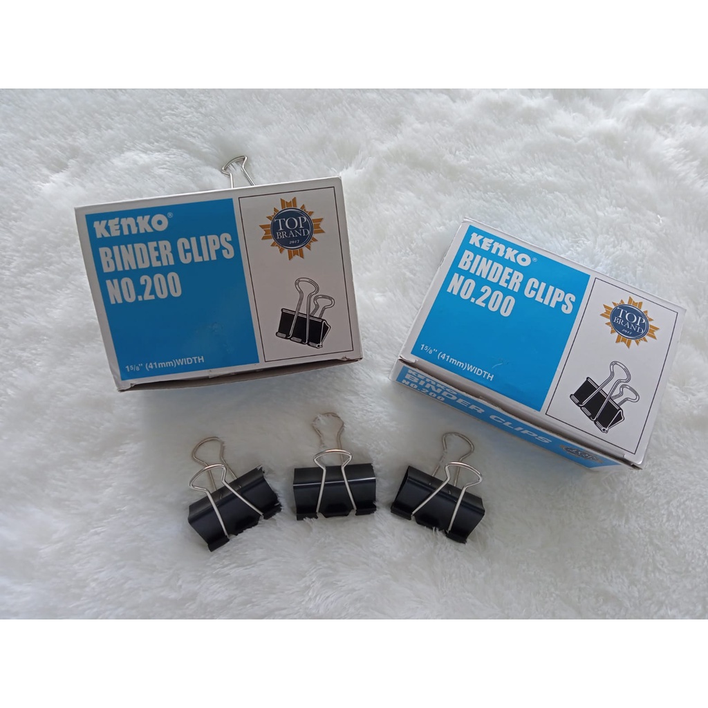 

Kenko Binder Clip No 200 / Binder Clip No.200 / Klip Penjepit Kertas
