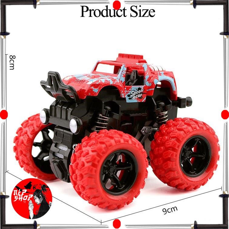 Monster Zap Mainan Mobil Jip Off Road 4 Drive Inertial Bigfoot- MultiColor