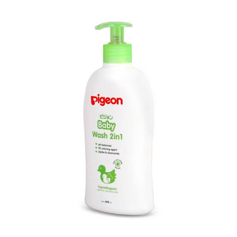 Pigeon Baby Wash 2in1 Chamomile Pump 400 ml / Sabun Mandi &amp; Shampo Bayi / Sabun Mandi &amp; Shampo Pigeon