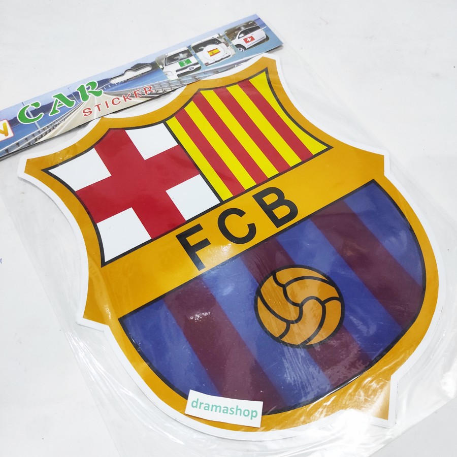 Tempelan sticker stiker mobil Logo klub club sepak bola fc barcelona barca fc