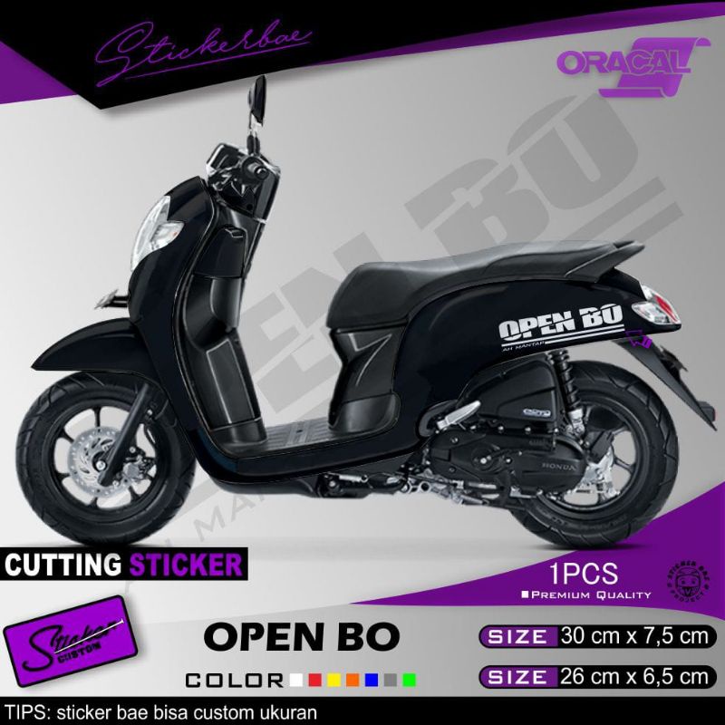 stiker cutting stiker OPEN BO ah mantap stiker body motor nmax aerox pcx