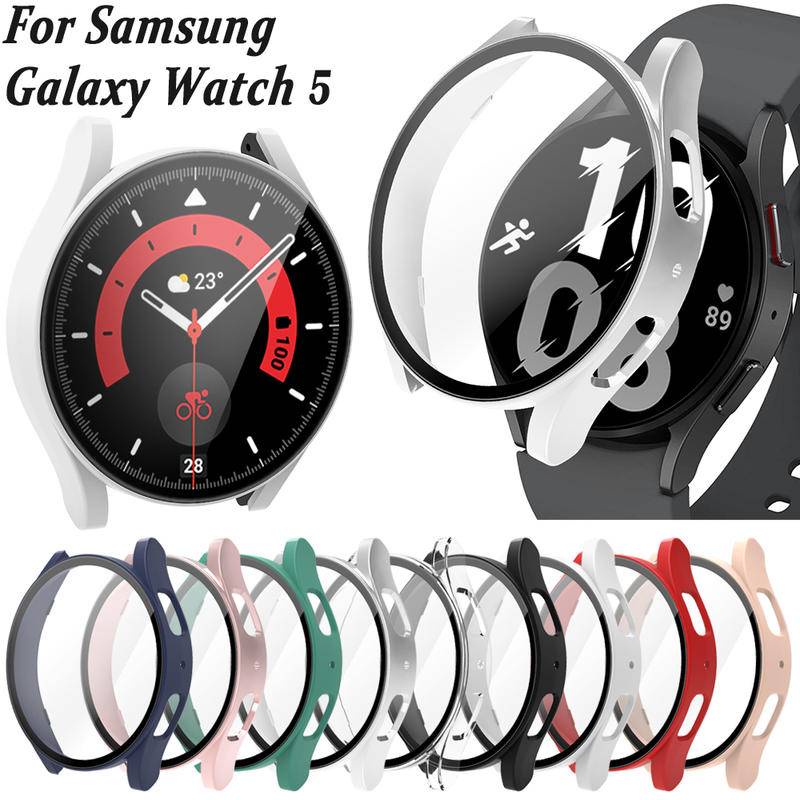 Case Bumper Pelindung Layar Bahan PC Matte 40mm 44mm 40mm Untuk Samsung Galaxy Watch 5 44mm