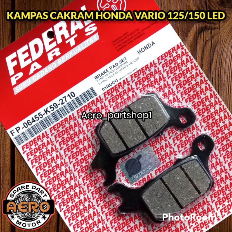 KAMPAS REM CAKRAM FEDERAL HONDA VARIO 125 ESP / VARIO 150 ESP