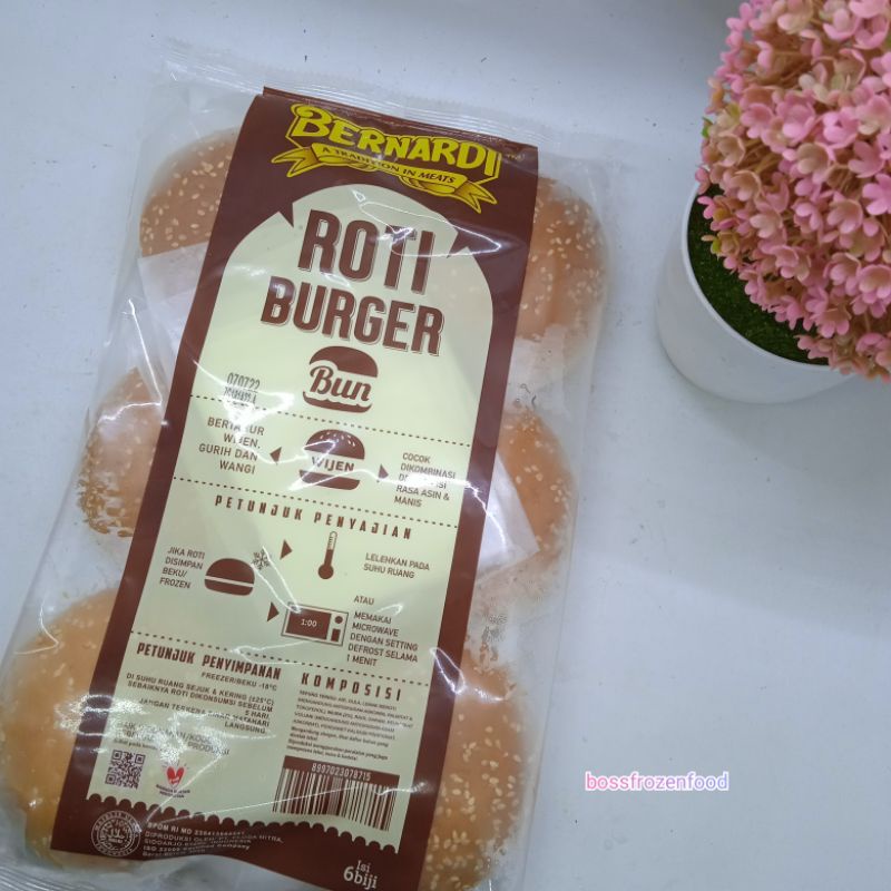 

roti burger wijen bernardi isi 6pcs 300gr