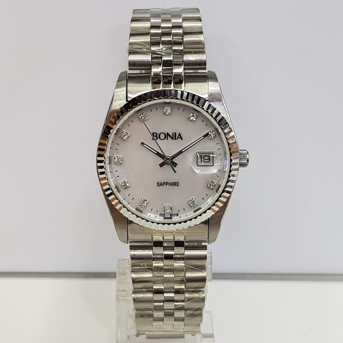 Jam Tangan Pria Bonia BN148 Sapphire Silver Stainless Steel