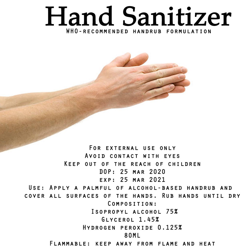 Hand Sanitizer Standar WHO Antiseptic 80ml