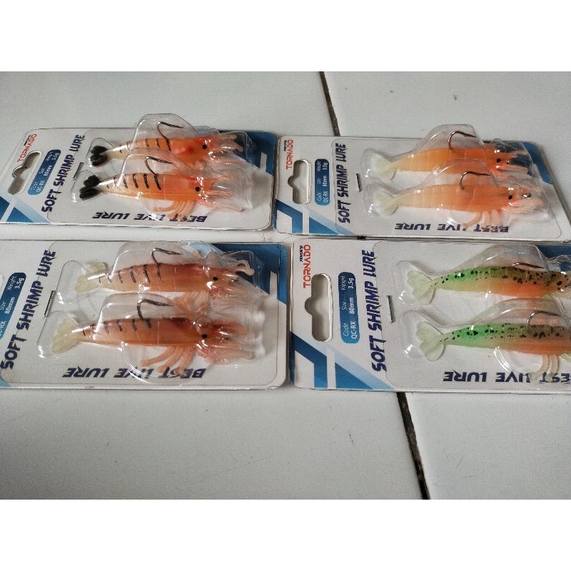 tornado soft shrimp lure 3.5gr 80mm