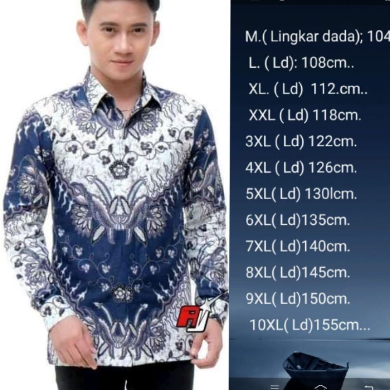 BAJU  Kemeja Batik Slimfit exclusive original butik Atasan Batik Seragam M L XL XXL