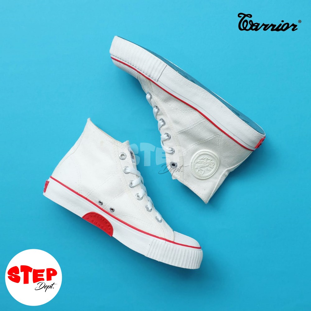 Sepatu Warrior Classic HC White - Warrior High Putih Sol Putih