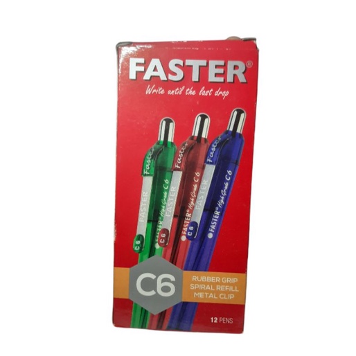 

pulpen faster c6 warna biru1 lusin cetek (12pcs)